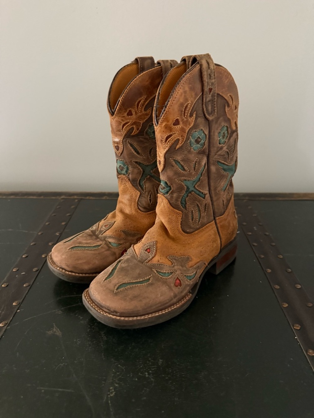 Dan Post Little Kids Youth Size 1 Brown Leather Cowboy Boots